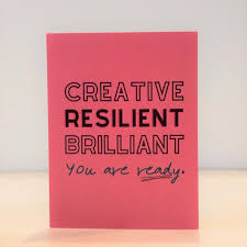 Cheer Notes Creative, Brilliant, Resilient - Motivational Women Empowerment  Card for team, entrepreneurs, students