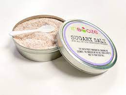 InBooze - Cocktail Salt Rim Tins - Easy Glass Rimmers for Cocktails: Sugary Salt