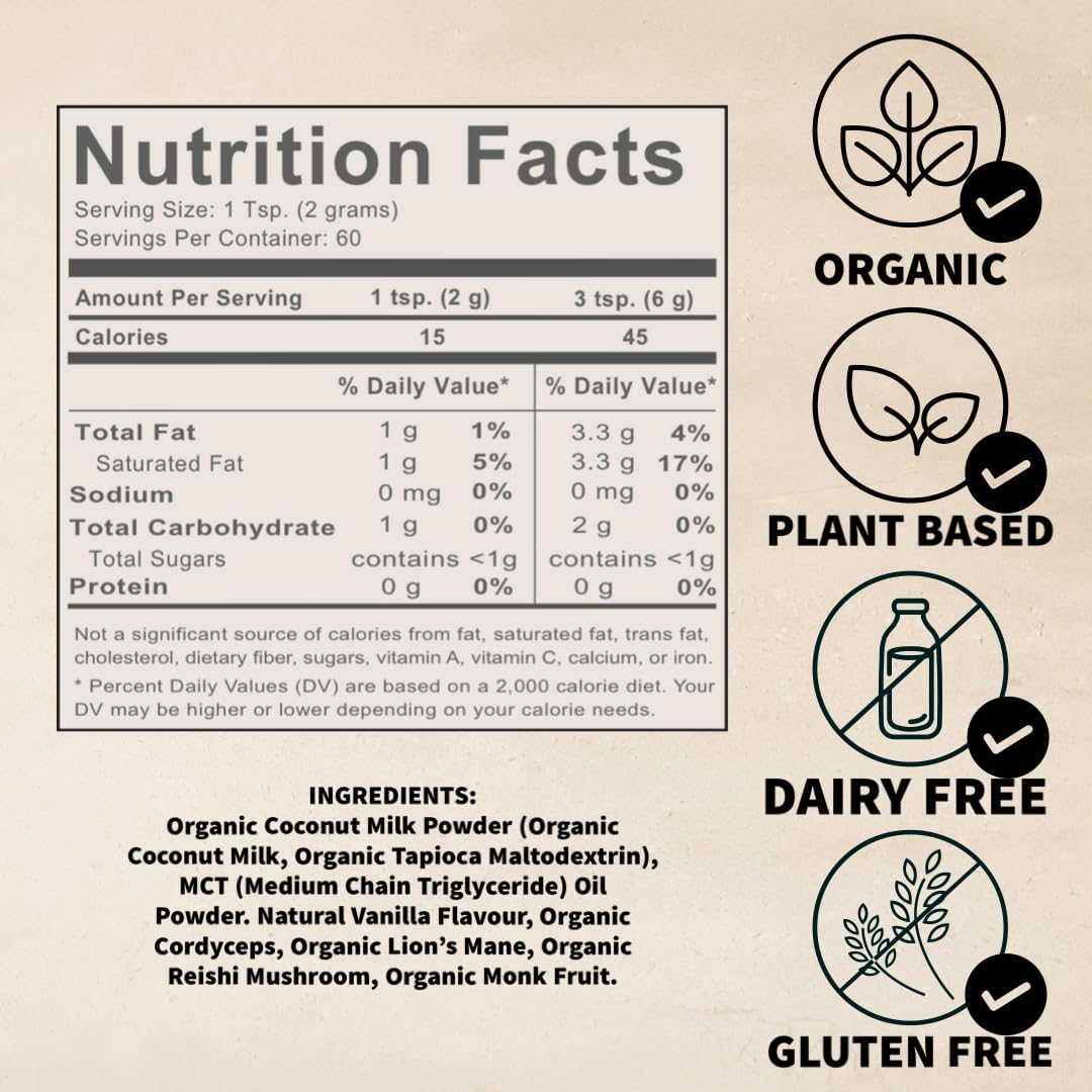 Pureshrooms Functional Super Coffee Creamer (Vanilla)
