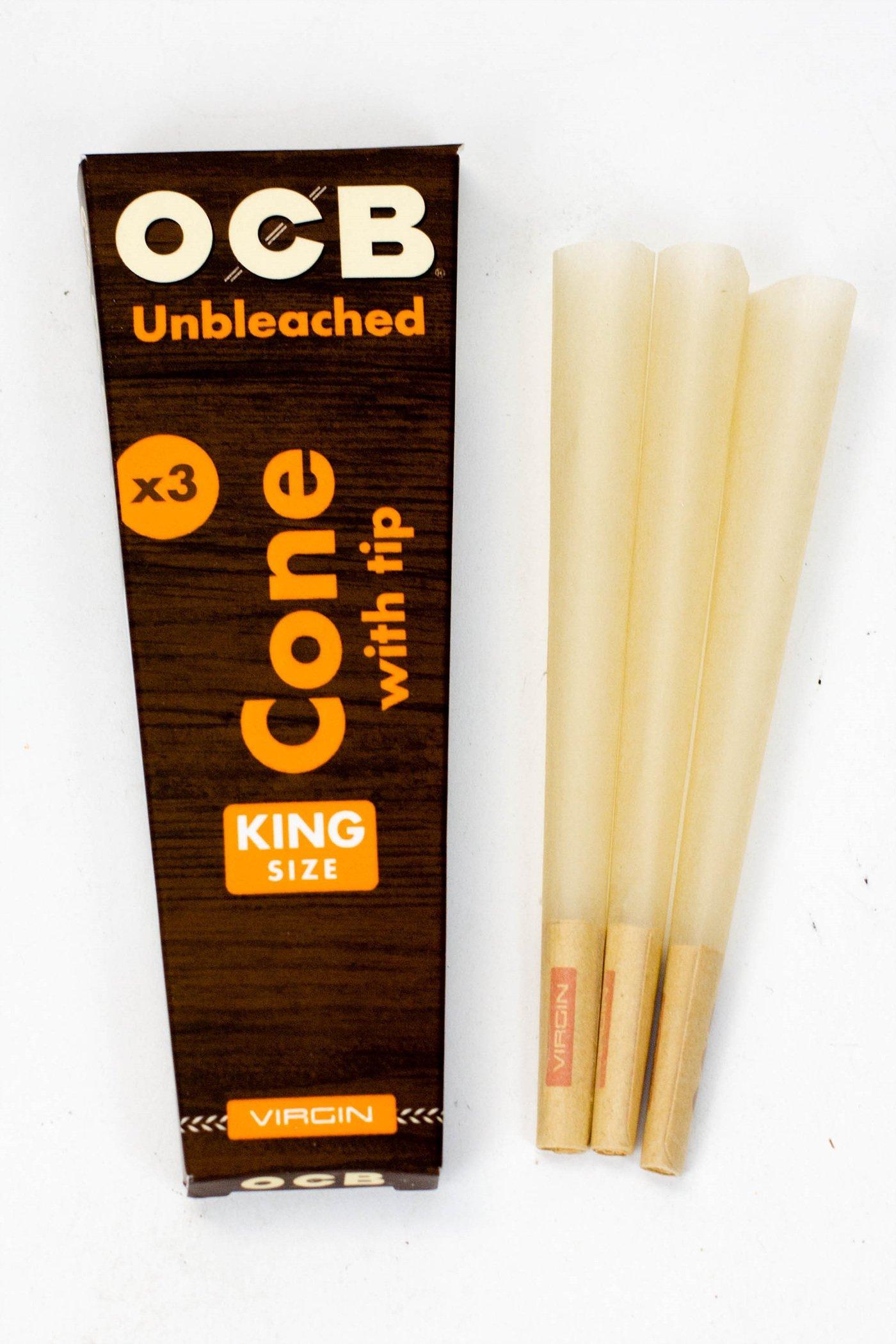 OCB Pre-rolled Cone - Virgin Unbleached Rolling Paper - King size Pack of 1