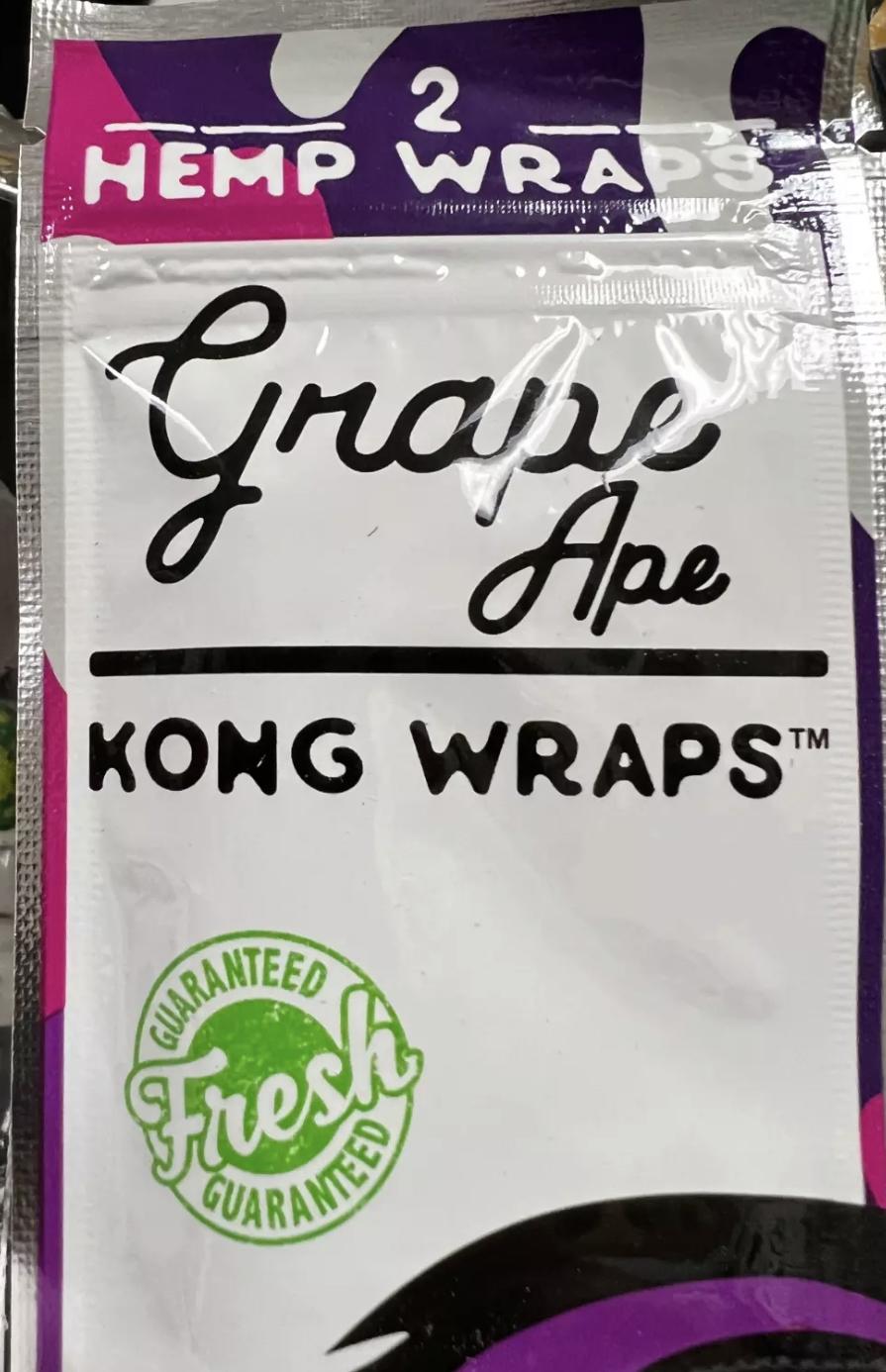Kong Hemp Organic Herbal Wraps Grape Ape Flavor (5 Cnt 2 Per Pack)