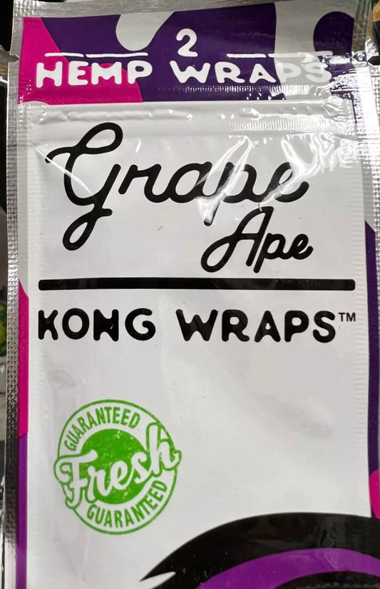 Kong Hemp Organic Herbal Wraps Grape Ape Flavor (5 Cnt 2 Per Pack)