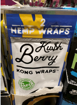 Kong Hemp Organic Herbal Wraps Kush Blueberry Flavor (2 Per Pack)